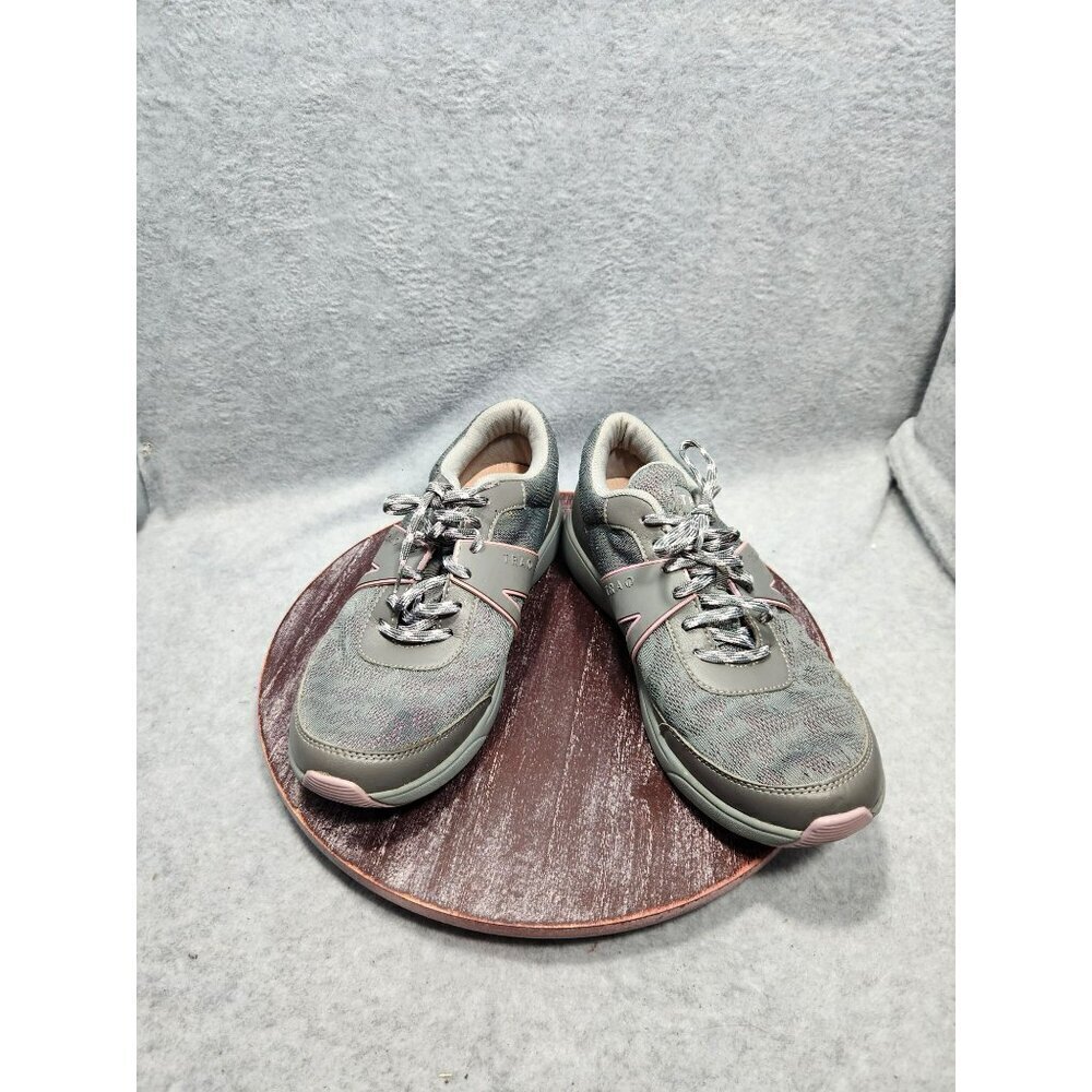 TRAQ By Alegria Womens Walking Shoes Size 38 Gray & Pink Mesh Upper Cushioned‎